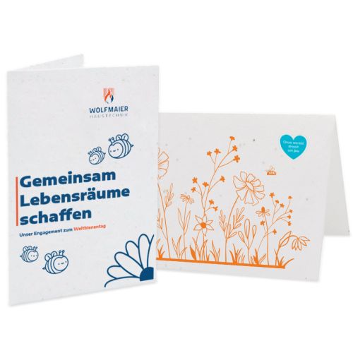 Seed paper card A5 folded - Image 1